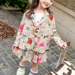LULU & SKY Girls Printed Top with Skirt-image-21