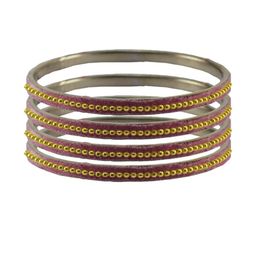 Vidhya Kangan Pink Brass Bangles-image-97