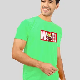 Greylongg Men Marvel Graphic Printed Round Neck Slim Fit T-shirt-picture-30