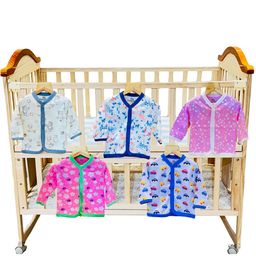 Fareto Infants Pack Of 5 Printed V-Neck Cotton Jhabla Vests-10