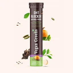 Vegan Greens Plant Based DHT Tablets With Biotin - 25 Effervescent Tablets - Orange Flavor-2