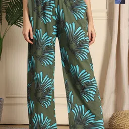TAG 7 Pack Of 2 Printed Cotton Mid-Rise Lounge Pants-image-91