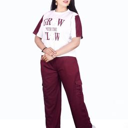 Naida Printed T-Shirt with Trousers-image-97