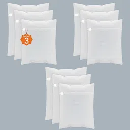 Aura 9Pcs White Foldable & Reusable Mesh Laundry Bags With Handles-54