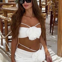 Plus Curvves Self Design Swimwear Coverup Set-image-25