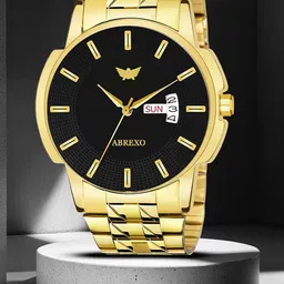 Abrexo Men Dial & Stainless Steel Bracelet Style Straps Analogue Watch Abx1336-28