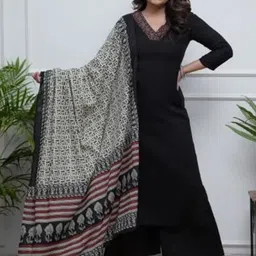 Moda Rapido Women Embroidered Mirror Work Regular Kurta & Palazzos With Dupatta image 5