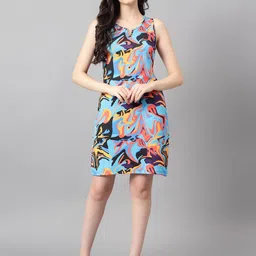 Stylecast X Kotty Abstract Print Keyhole Neck Bodycon Dress-image-42