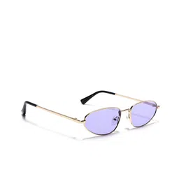 Voyage Unisex Purple Lens & Gold-Toned Oval Sunglasses 2315MG7149-34