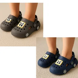 ONFEET Unisex Kids Printed Clogs - Pack Of 2-58