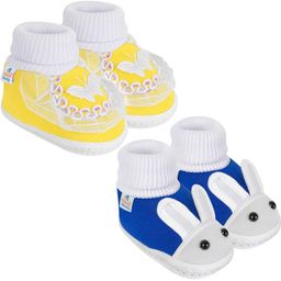 NESKA MODA 12 To 18 Month NonSlip Set of 2 Pair Toddler Baby Unisex Soft Cotton Rabbit Face Booties-image-71