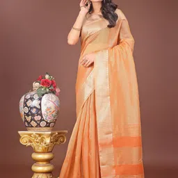 DIVASTRI Woven Design Zari Organza Saree-image-88