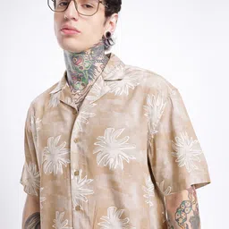 glitchez Floral Printed Oversized Shirt-picture-17