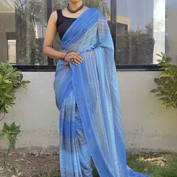 V3 FASHION STUDIO Leheriya Pure Chiffon Jamdani Saree-image-58
