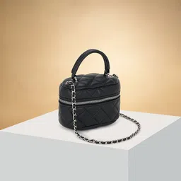 Forever Glam by Pantaloons PU Oversized Structured Handheld Bag with Quilted-7