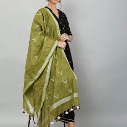 Bunkraft Ethnic Motifs Woven Design Ikat Dupatta-picture-4