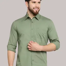 VILLAIN India Spread Collar Slim Fit Pure Cotton Casual Shirt-image-63