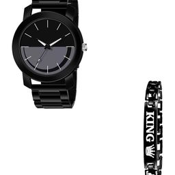 THE SHOPOHOLIC Men Analogue Watch METAL-BLACK-001-KING-image-59