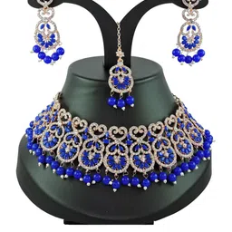 VATSALYA creation Women BlueJewellery Set-image-57