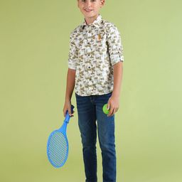 U.S. Polo Assn. Kids Boys Camouflage Printed Pure Cotton Casual Shirt-image-41