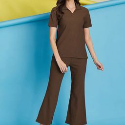 Selvia Shirt Collar T-Shirt & Trousers Co-Ord Set-picture-50