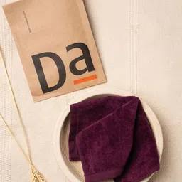 DAMENSCH Better Basic 4 Pieces Beige & Maroon Cotton Super Absorbent Face Towel 500 GSM-14