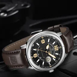 Naviforce Men Leather Straps Analogue Watch NF8078_S Y DBN-28