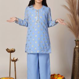 FASHION DREAM Girls Floral Printed Regular Kurta with Trousers-image-52