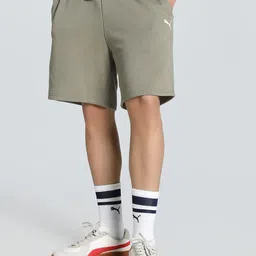 Puma Wardrobe Essentials Men Pure Cotton Relaxed Fit Mid Rise Shorts-picture-46