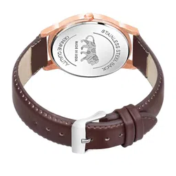 DOUBLERUN Men Dial & Leather Bracelet Style Straps Analogue Multi Function Watch H05NMT-29 image 3