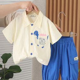 INCLUD Boys Printed Shirt Collar Shirt With Shorts-image-85
