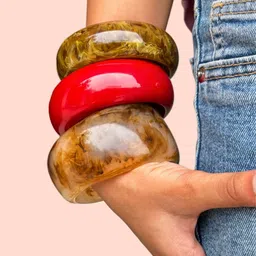 UnfoldSelf Set Of 3 Resin Bangle image 2