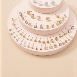 Vembley Gold-Plated Stud Earrings-image-75