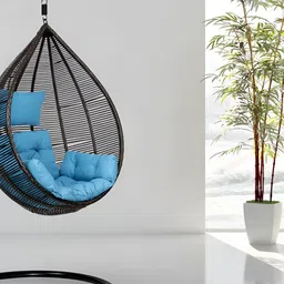 Swingzy Black & Blue Hammock Swing With Cushion-52