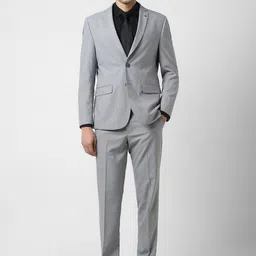 Van Heusen Textured Slim Fit Single Breasted Notched Collar 2-Piece Suit-picture-12