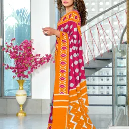 LeeliPeeri Designer Geometric Printed Block Print Saree image 2