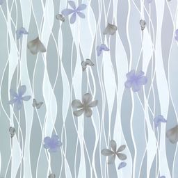 INDIAN ROYALS Brown & Purple Flower Printed Self-Adhesive Window Sticker-image-83