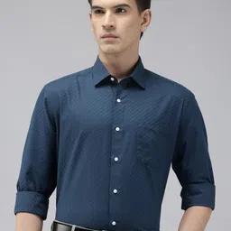 Arrow Pure Cotton Textured Manhattan Slim Fit Formal Shirt-picture-17