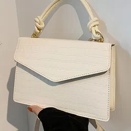 LULU & SKY PU Bucket Handheld Bag with Bow Detail-9