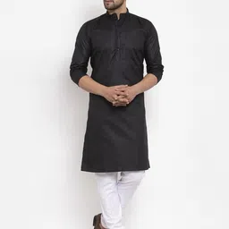 Attigo Band Collar Long Sleeves Straight Kurta-image-89