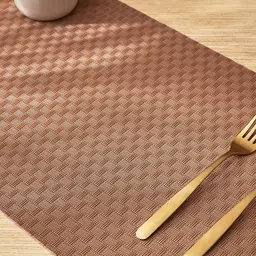 Home Centre Eden 6-Pcs Brown Textured Rectangular Table Placemats-15