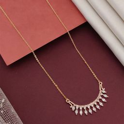 ABDESIGNS Women Magnificent Roseold Plated Pendant Chain jewellery-image-34