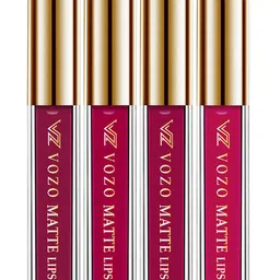 VOZO Set Of 4 Matte Lips Liquid Lipstick 4 ml Each Shade 101-105-106-204-14