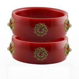 Vidhya Kangan Women Red Bangle-image-43