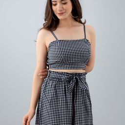 PRETTY LOVING THING Checked Top and Shorts Co-Ords Set-picture-0