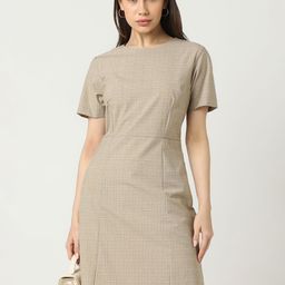 Van Heusen Woman Checked Formal Sheath Dress-picture-27