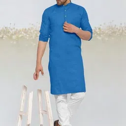 ANUJ FASHION Men Blended Straight Kurtas-picture-44