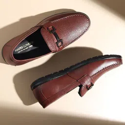 Hayes London Men Textured Genuine Leather Formal Loafers-picture-41