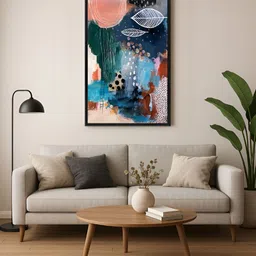 999Store Black & Blue Canvas Abstract Wall Paintings-image-74