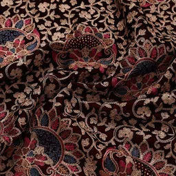 Soch Embroidered Velvet Dupatta with Thread Work image 2